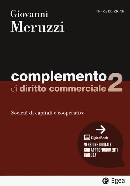 Complemento di diritto commerciale. Con digitabook. Vol. 2: Società di capitali e cooperative - Giovanni Meruzzi - copertina