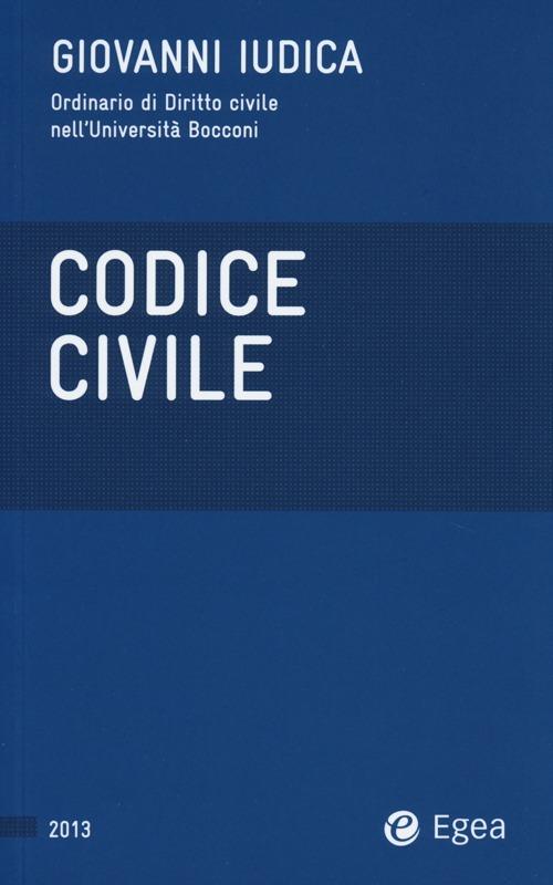 Codice civile 2013 - Giovanni Iudica - copertina