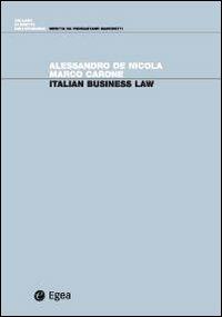 Italian business law - Alessandro De Nicola,Marco Carone - copertina