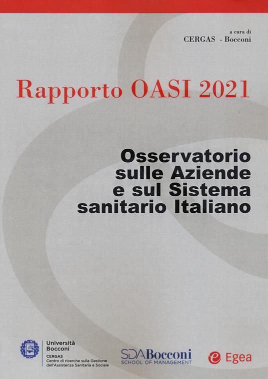 Rapporto Oasi 2021. Osservatorio sulle aziende e sul sistema sanitario italiano - copertina