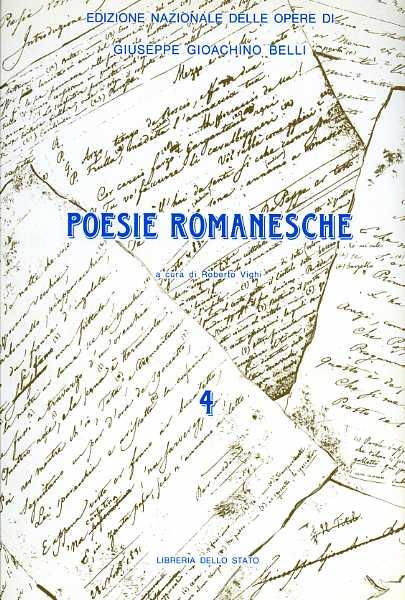 Le poesie romanesche. Vol. 4 - Gioachino Belli - copertina