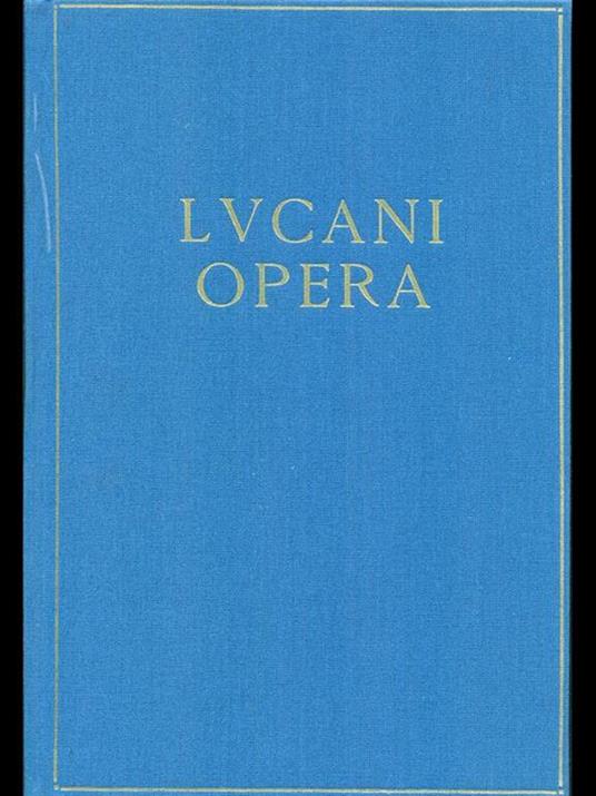 Opera - M. Anneo Lucano - copertina