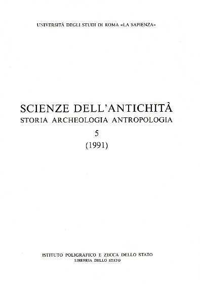 Scienze dell'antichità. Vol. 5 - copertina