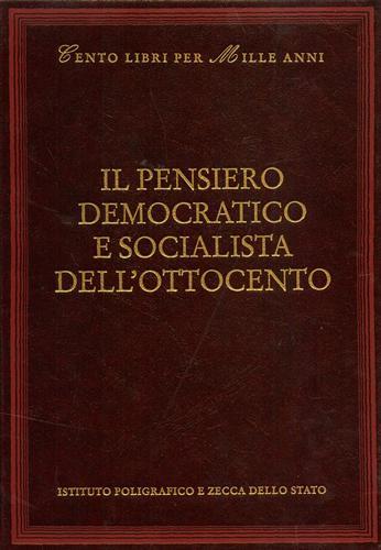 Il pensiero democratico e socialista dell'Ottocento - Aldo Rosselli - copertina