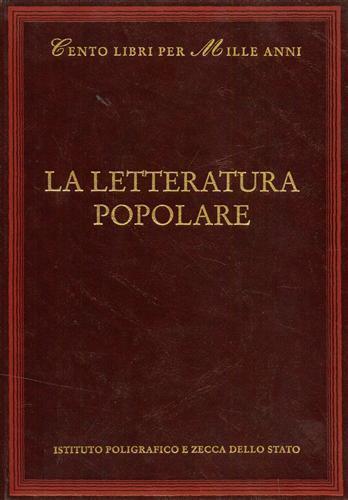 La letteratura popolare - Raffaele Crovi - copertina