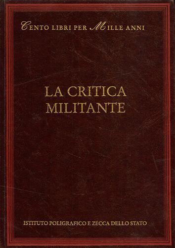 La critica militante - Giorgio Manacorda - copertina