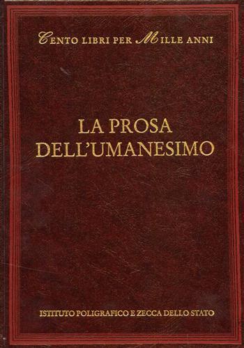 La prosa dell'Umanesimo - Francesco Tateo - copertina