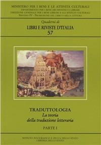 Traduttologia. La teoria della traduzione letteraria - copertina