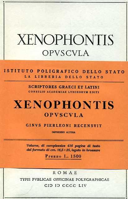 Xenophontis opuscula - Senofonte - copertina