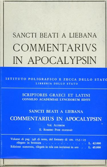 Commentarius in Apocalypsin. Vol. 2 - Beato di Liebana - copertina