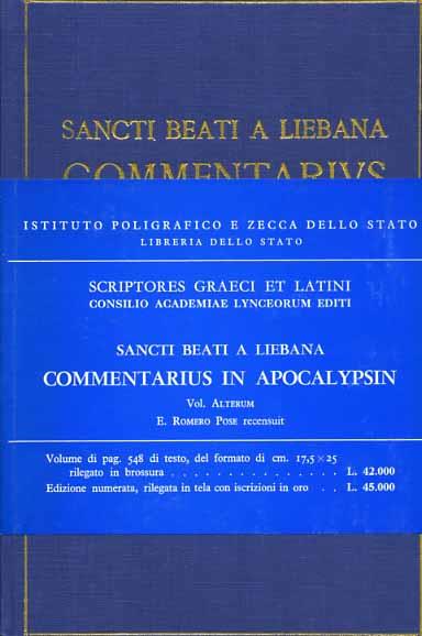 Commentarius in Apocalypsin. Vol. 2 - Beato di Liebana - copertina
