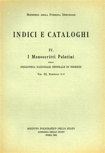 I manoscritti palatini della Biblioteca Nazionale Centrale di Firenze (5-6) - copertina