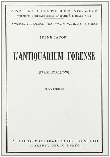 L'antiquarium forense - I. Jacopi - copertina