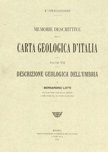 Memorie descrittive del Servizio Geologico Nazionale. Vol. 21 - B. Lotti - copertina