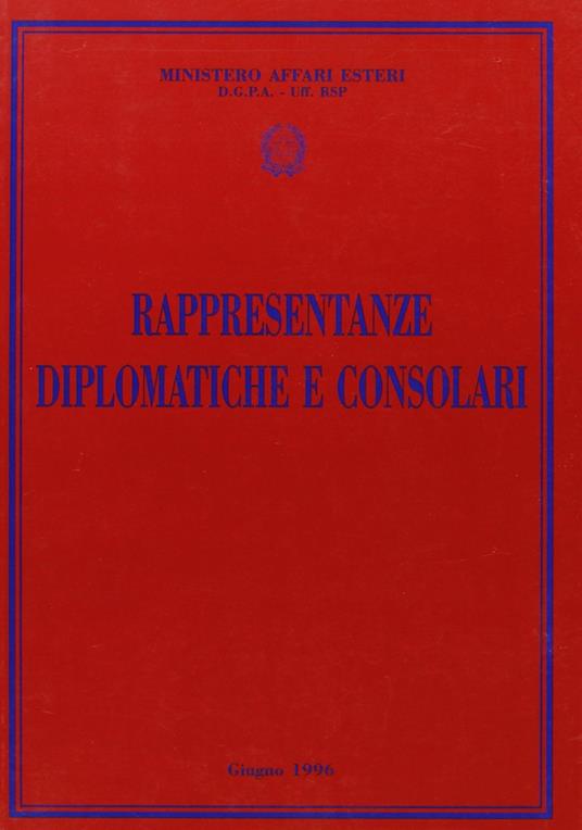 Rappresentanze diplomatiche e consolari - copertina