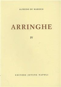 Arringhe. Vol. 4 - Alfredo De Marsico - copertina
