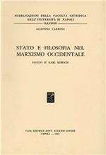 Stato e filosofia nel marxismo occidentale. Saggio su Karl Korsch
