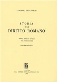 Storia del diritto romano - Vincenzo Arangio Ruiz - copertina