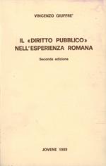 Il diritto pubblico nell'esperienza romana