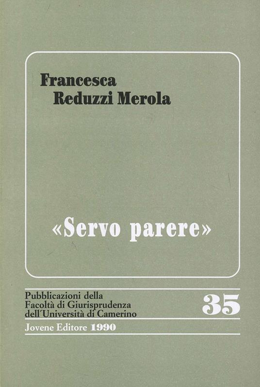 Servo parere - Francesca Reduzzi Merola - copertina