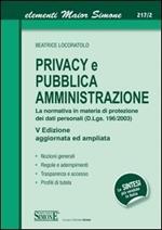 Privacy e pubblica amministrazione
