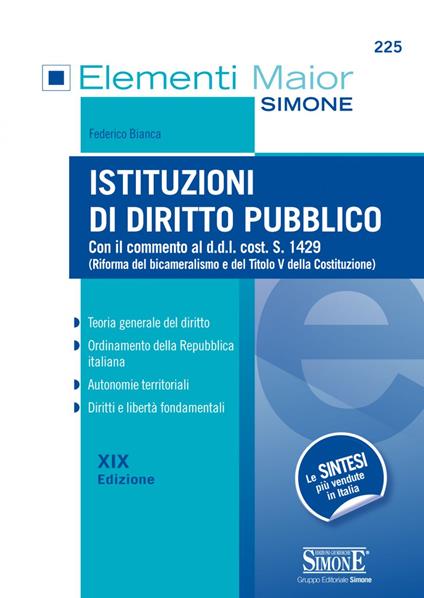 Istituzioni di diritto pubblico - Federico Bianca - ebook