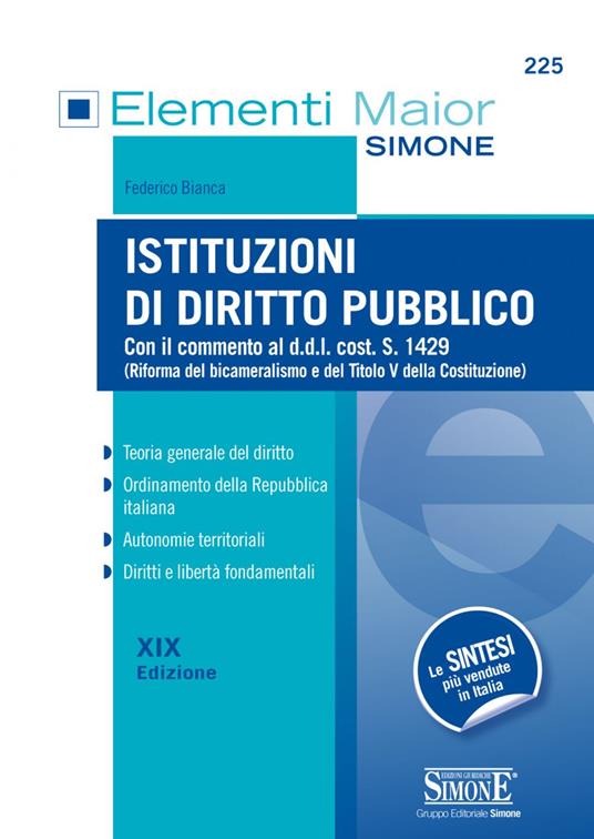 Istituzioni di diritto pubblico - Federico Bianca - ebook