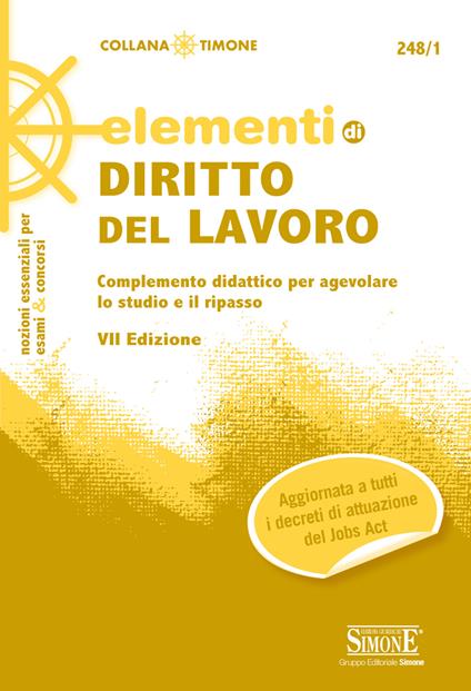 Elementi di diritto del lavoro - Redazioni Edizioni Simone - ebook