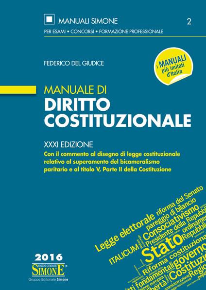 Manuale di diritto costituzionale - Federico Del Giudice - ebook