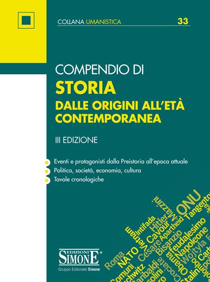 Compendio di storia dalle origini all'età contemporanea - Redazioni Edizioni Simone - ebook