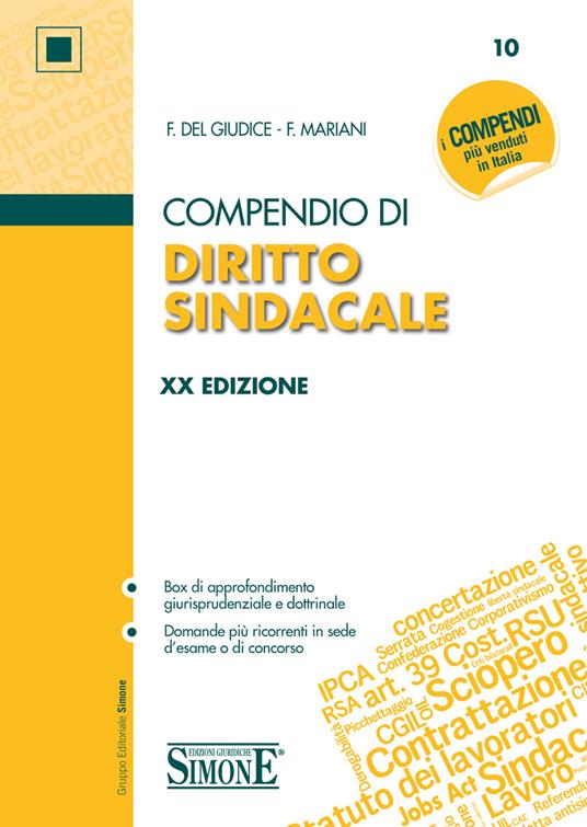 Compendio di diritto sindacale - Federico Del Giudice,Federico Mariani - ebook