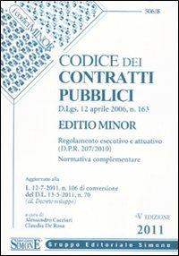 Codice dei contratti pubblici. Ediz. minore - copertina