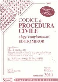 Codice di procedura civile. Leggi complementari. Ediz. minor - copertina