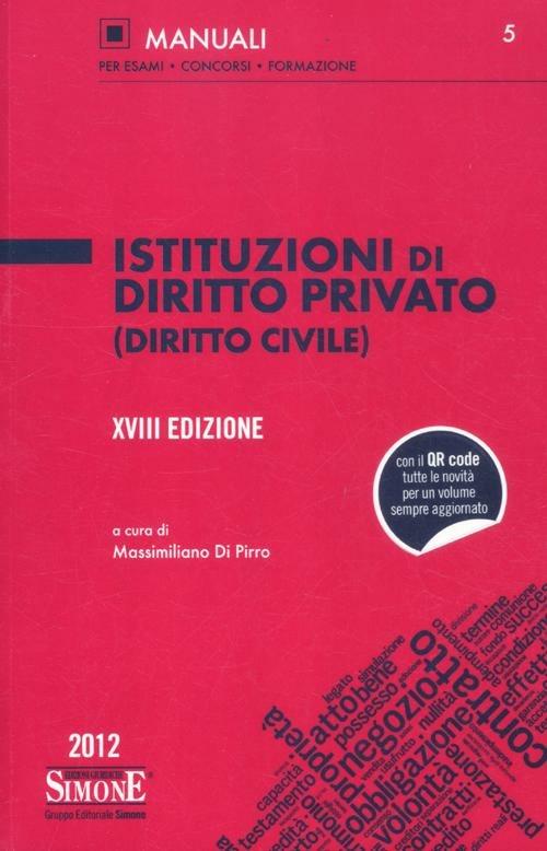 Istituzioni di diritto privato (diritto civile) - copertina