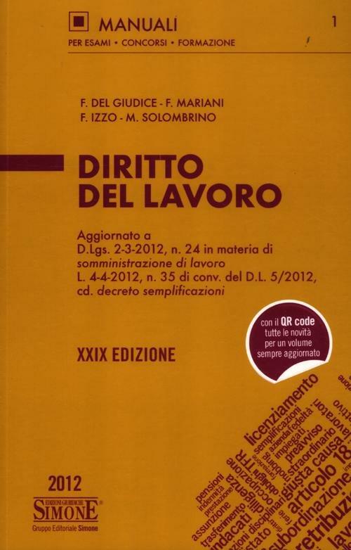 Diritto del lavoro - copertina
