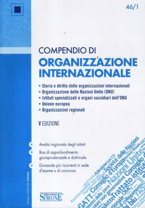 Compendio di organizzazione internazionale - copertina