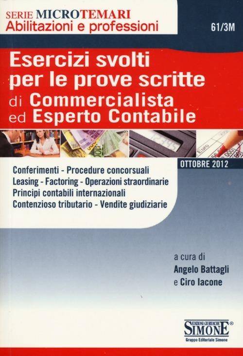 Esercizi svolti per le prove scritte di commercialista ed esperto contabile - copertina