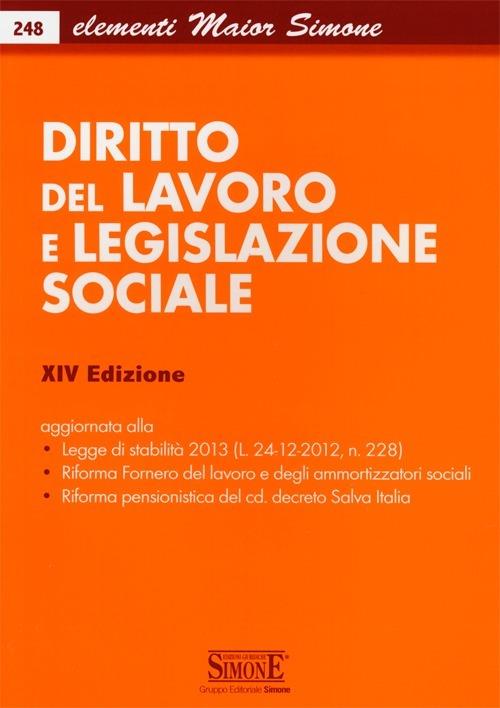 Diritto del lavoro e legislazione sociale - copertina