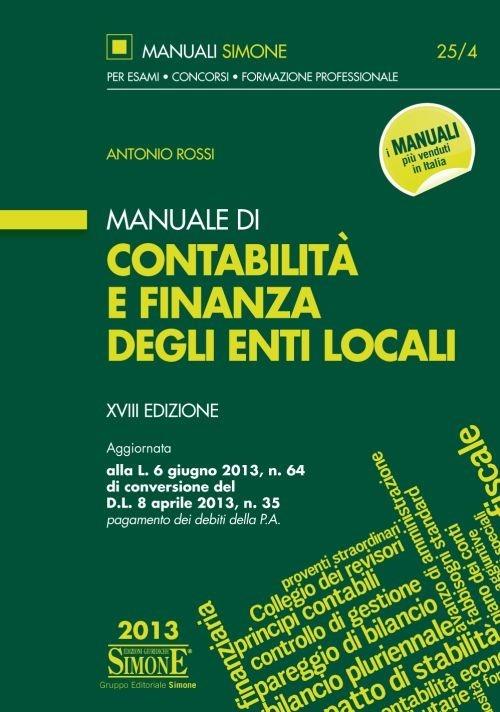 Manuale di contabilità e finanza degli enti locali - Antonio Rossi - copertina
