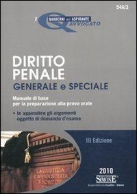  Diritto penale generale e speciale - copertina