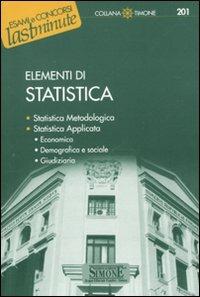 Elementi di statistica - copertina