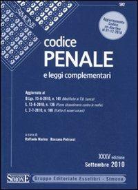 Codice penale. Leggi complementari - copertina