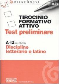  Tirocinio formativo attivo. Test preliminare. A-12 - copertina