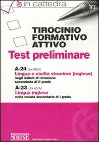  Tirocinio formativo attivo. Test preliminare. A-24. A-23 - copertina