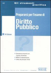 Prepararsi per l'esame di diritto pubblico - copertina