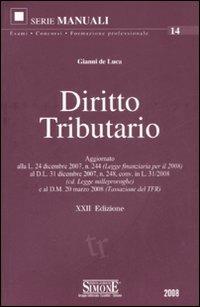 Diritto tributario - Gianni De Luca - copertina