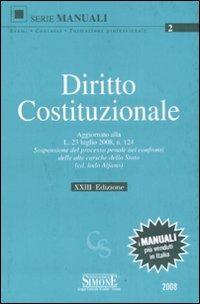 Diritto costituzionale - copertina