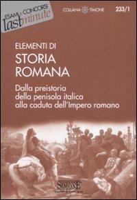 Elementi di storia romana - copertina