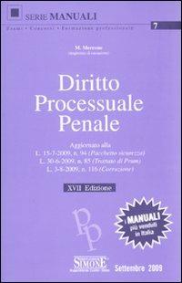Diritto processuale penale - Mario Mercone - copertina