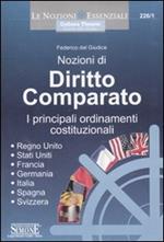 Nozioni di diritto comparato. I principali ordinamenti costituzionali. Regno Unito, Stati Uniti, Francia, Germania, Italia, Spagna, Svizzera